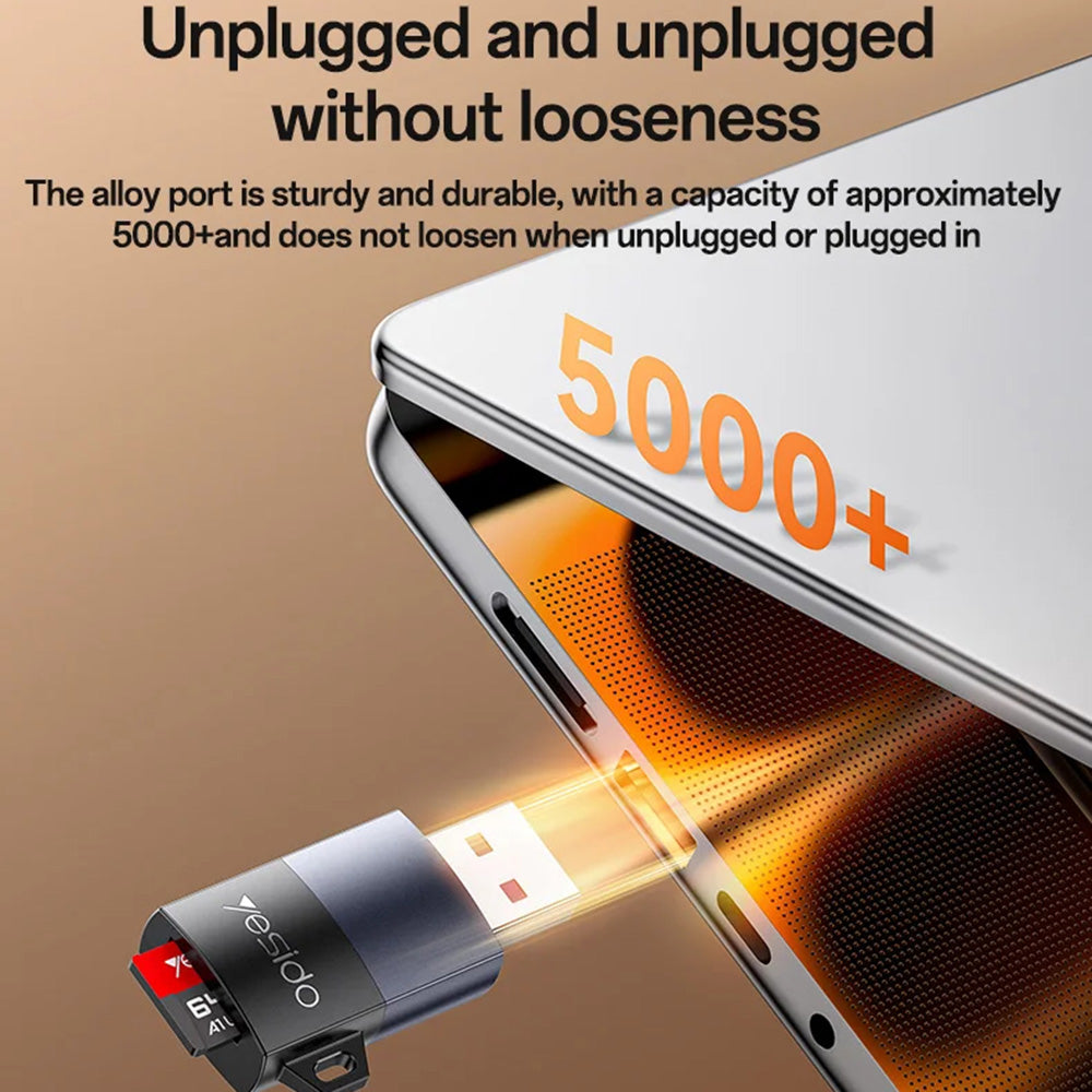 Čitač kartica USB Yesido GS36, microSD, Crni