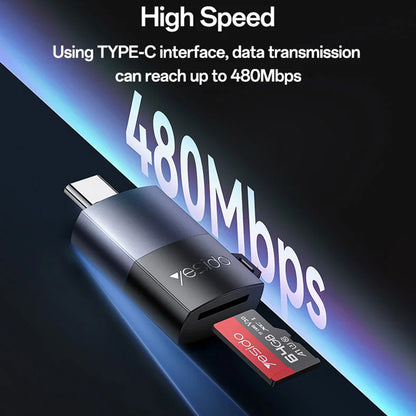 Čitač kartica USB Yesido GS37, microSD, Crni