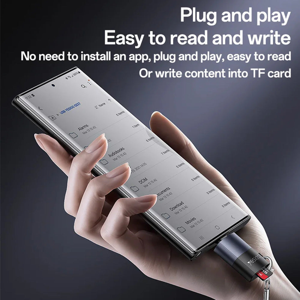 Čitač kartica USB Yesido GS37, microSD, Crni