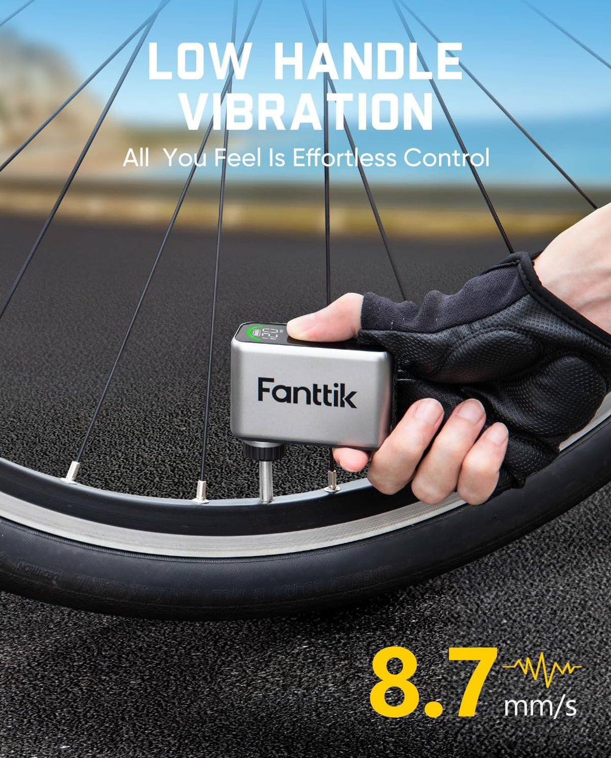 Kompresor za bicikl Fanttik X10 Ace Tiny, sivi