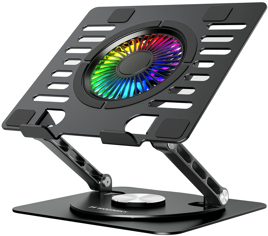 WZK CoolBase hladnjak za prijenosno računalo 10–16 inča, RGB, crni