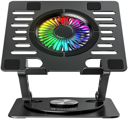 WZK CoolBase hladnjak za prijenosno računalo 10–16 inča, RGB, crni