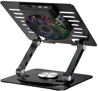 WZK CoolBase hladnjak za prijenosno računalo 10–16 inča, RGB, crni