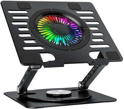 WZK CoolBase hladnjak za prijenosno računalo 10–16 inča, RGB, crni