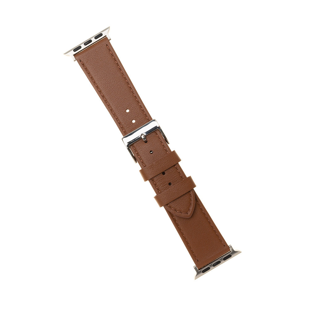 Remen Fixed Leather za Apple Watch 49mm / 46mm / 45mm / 44mm / 42mm serije, smeđi