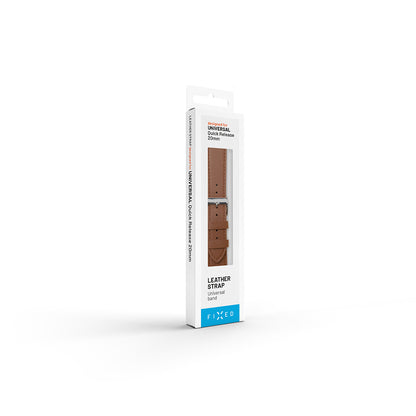 Remen Fixed Leather za Samsung Galaxy Watch / Huawei Watch Series, 20mm, smeđ