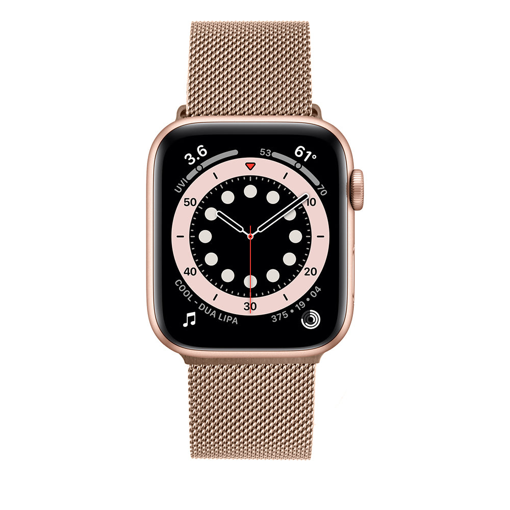 Remen Fixed Mesh za Apple Watch 42mm / 41mm / 40mm / 38mm serije, Ružičasto Zlato