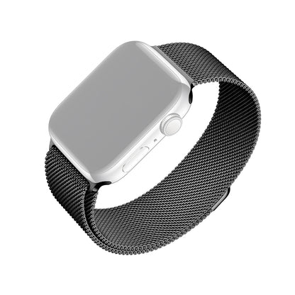 Remen Fixed Mesh za Apple Watch 49mm / 46mm / 45mm / 44mm / 42mm serije, Crni