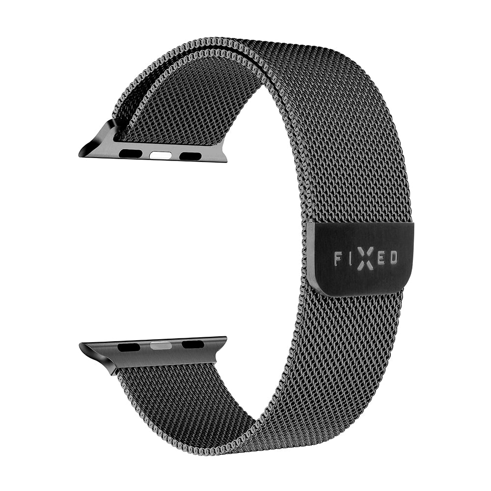 Remen Fixed Mesh za Apple Watch 49mm / 46mm / 45mm / 44mm / 42mm serije, Crni