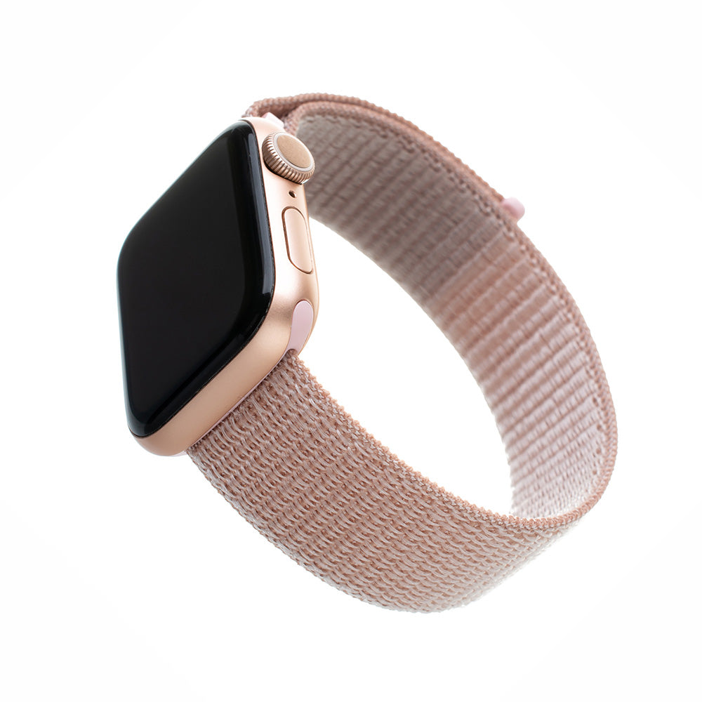 Nylon remen Fixed za Apple Watch 49mm / 46mm / 45mm / 44mm / 42mm serije, Zlatno-roza