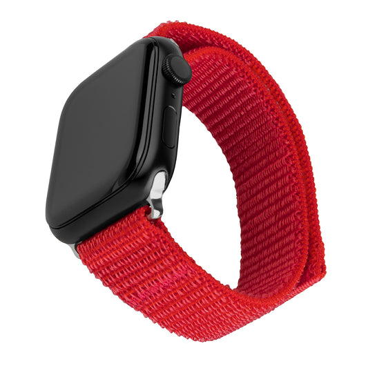 Nylon Sporty Fixed remen za Apple Watch 42mm / 41mm / 40mm / 38mm serije, Crveni