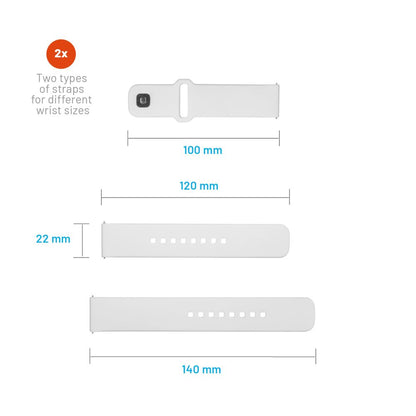 Fixed Silicone Sporty remen za Huawei Watch / Xiaomi Watch seriju, 22mm, Bijela