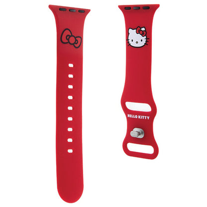 Remen Hello Kitty Silicone Kitty Head za Apple Watch 42mm / 41mm / 40mm / 38mm serije, crveni