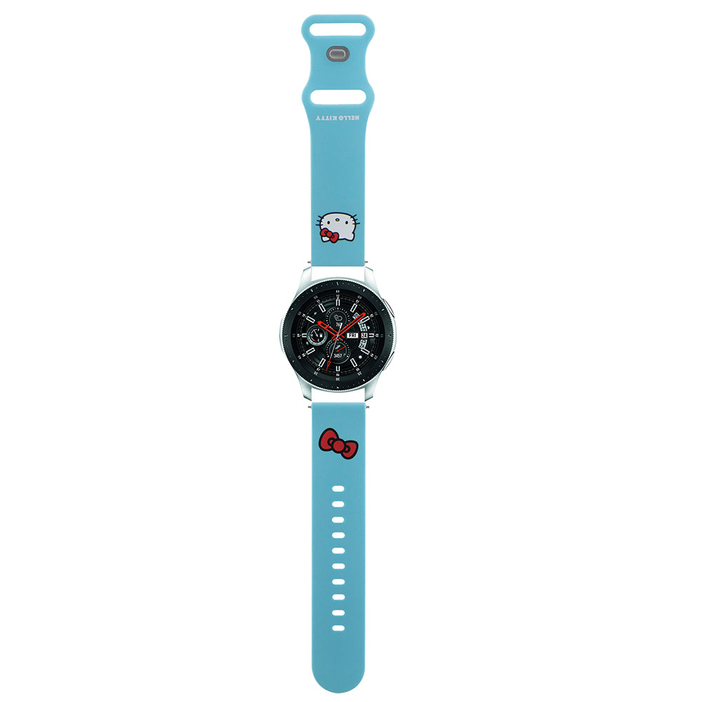 Remen Hello Kitty Silicone Kitty Head za Samsung Galaxy Watch / Huawei Watch 46mm / 45mm / 41mm serije, Plavi.