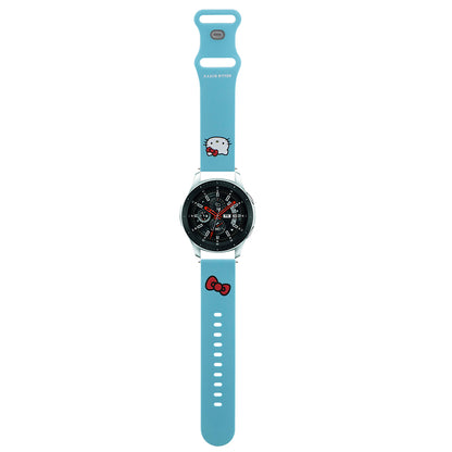 Remen Hello Kitty Silicone Kitty Head za Samsung Galaxy Watch / Huawei Watch 46mm / 45mm / 41mm serije, Plavi.