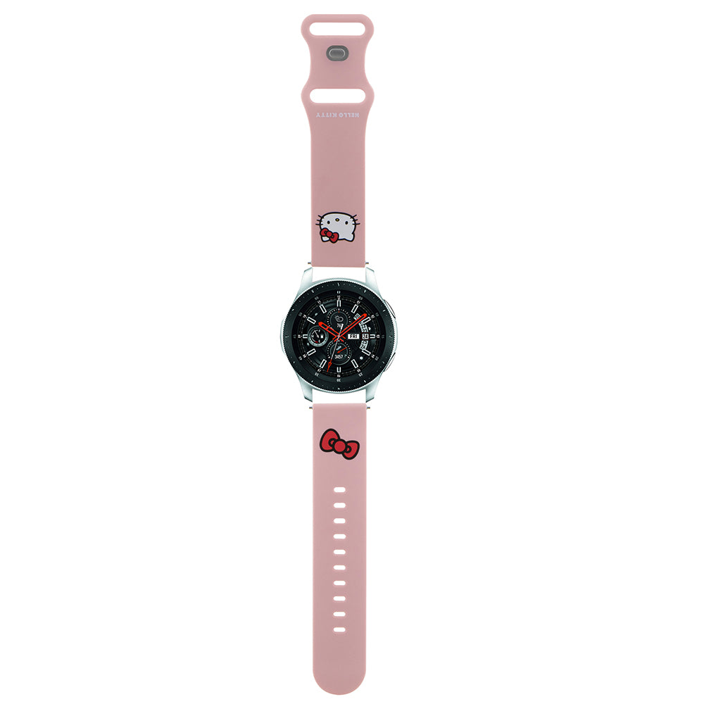 Remen Hello Kitty Silicone Kitty Head za Samsung Galaxy Watch / Huawei Watch 46mm / 45mm / 41mm serije, Roza