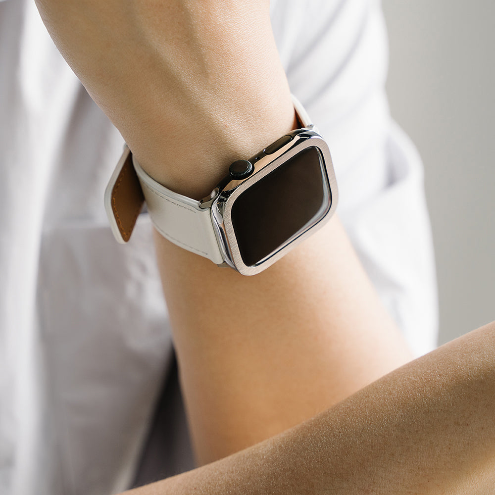 Remen Ringke Leather One za Apple Watch 49mm / 46mm / 45mm / 44mm / 42mm seriju, crni