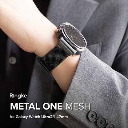 Remen Ringke Metal One Mesh za Samsung Galaxy Watch Ultra2, crna