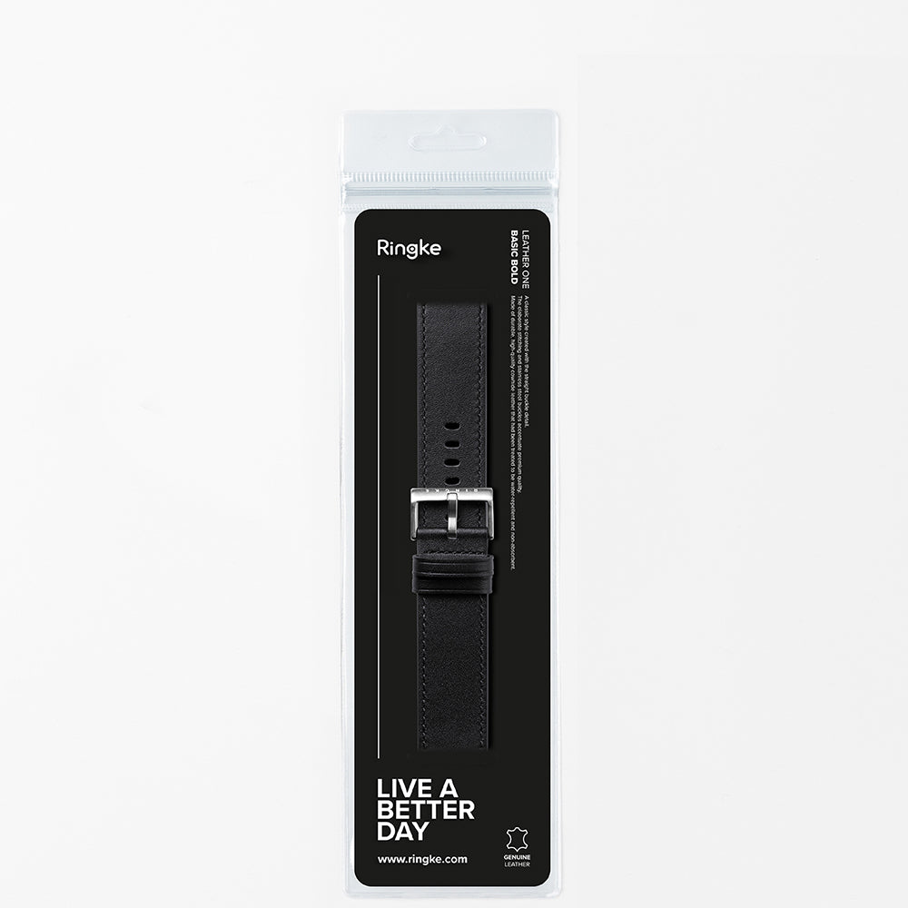 Remen Ringke One Basic Bold za Fossil Watch / Mobvoi Watch / Suunto Watch serije, 24mm, Crni