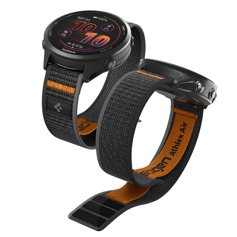Remen Spigen Athlex Air 2 za Garmin Watch Venu / Forerunner Series, 22mm, Crno Narančasta AMP11425