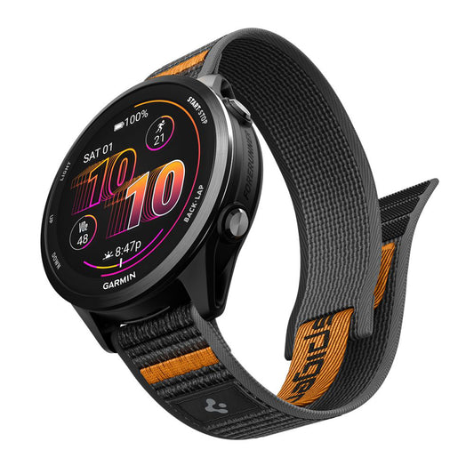 Remen Spigen Athlex Air 2 za Garmin Watch Venu / Forerunner Series, 22mm, Crno Narančasta AMP11425