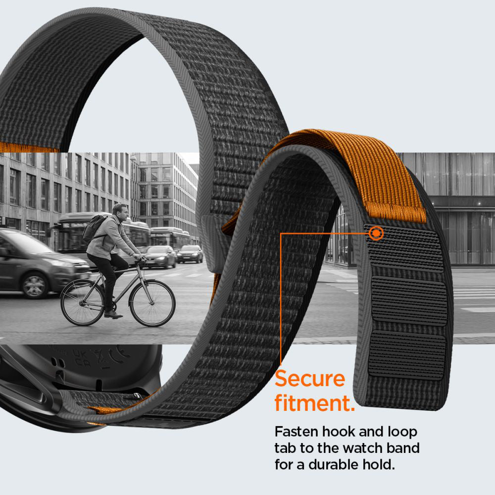 Remen Spigen Athlex Air 2 za Garmin Watch Venu / Forerunner Series, 22mm, Crno Narančasta AMP11425