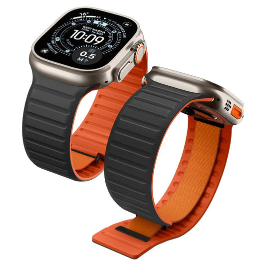 Spigen Athlex Air M remen za Apple Watch 49mm / 46mm / 45mm / 44mm Series, Crno Narančasta AMP11534