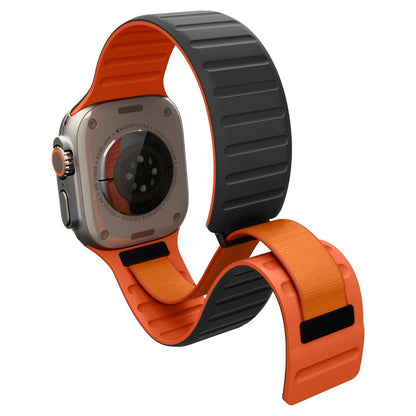 Spigen Athlex Air M remen za Apple Watch 49mm / 46mm / 45mm / 44mm Series, Crno Narančasta AMP11534