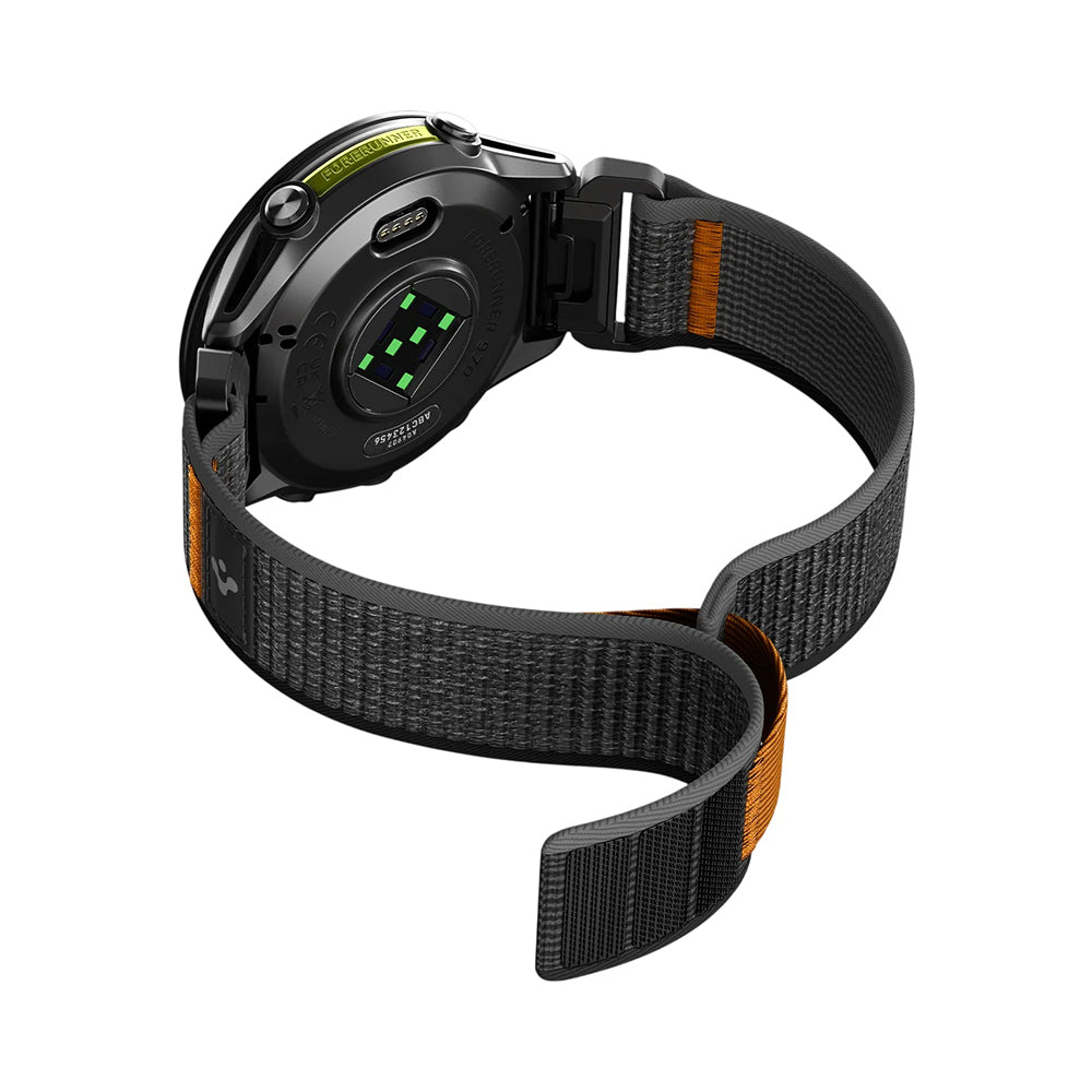 Remen Spigen Athlex Air za Garmin Watch Fenix / Forerunner / Approach Series, 22mm, Crno Narančasta AMP11426