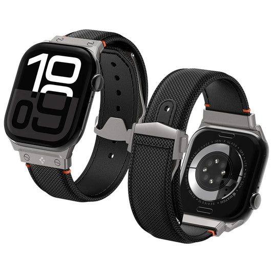 Spigen Classic Fit remen za Apple Watch 49mm / 46mm / 45mm / 44mm / 42mm Series, Crna AMP09304