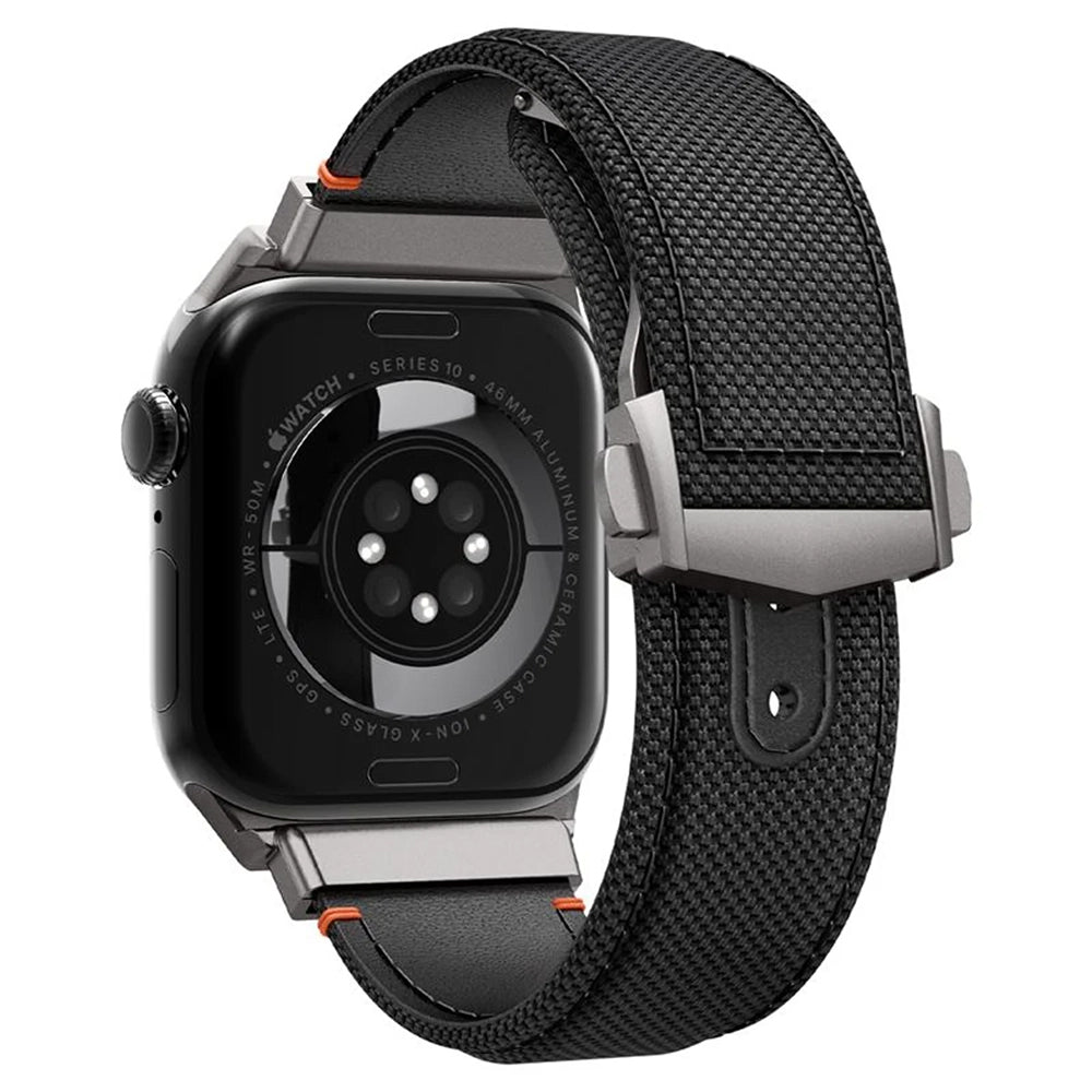 Spigen Classic Fit remen za Apple Watch 49mm / 46mm / 45mm / 44mm / 42mm Series, Crna AMP09304
