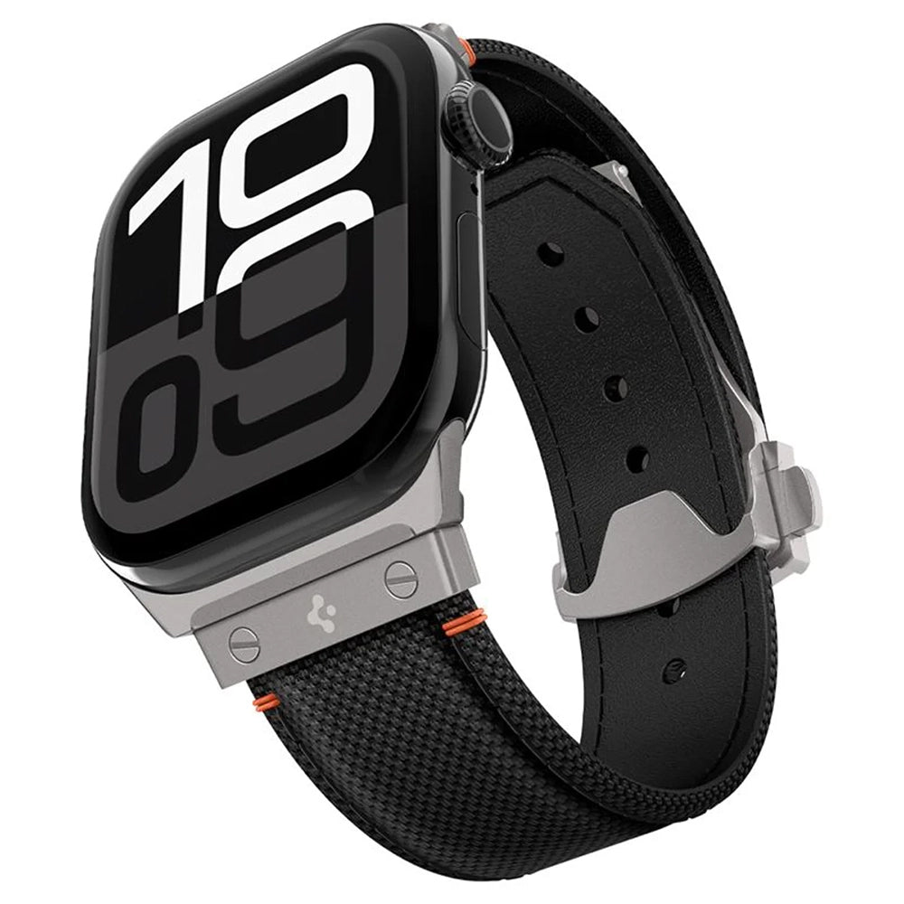Spigen Classic Fit remen za Apple Watch 49mm / 46mm / 45mm / 44mm / 42mm Series, Crna AMP09304