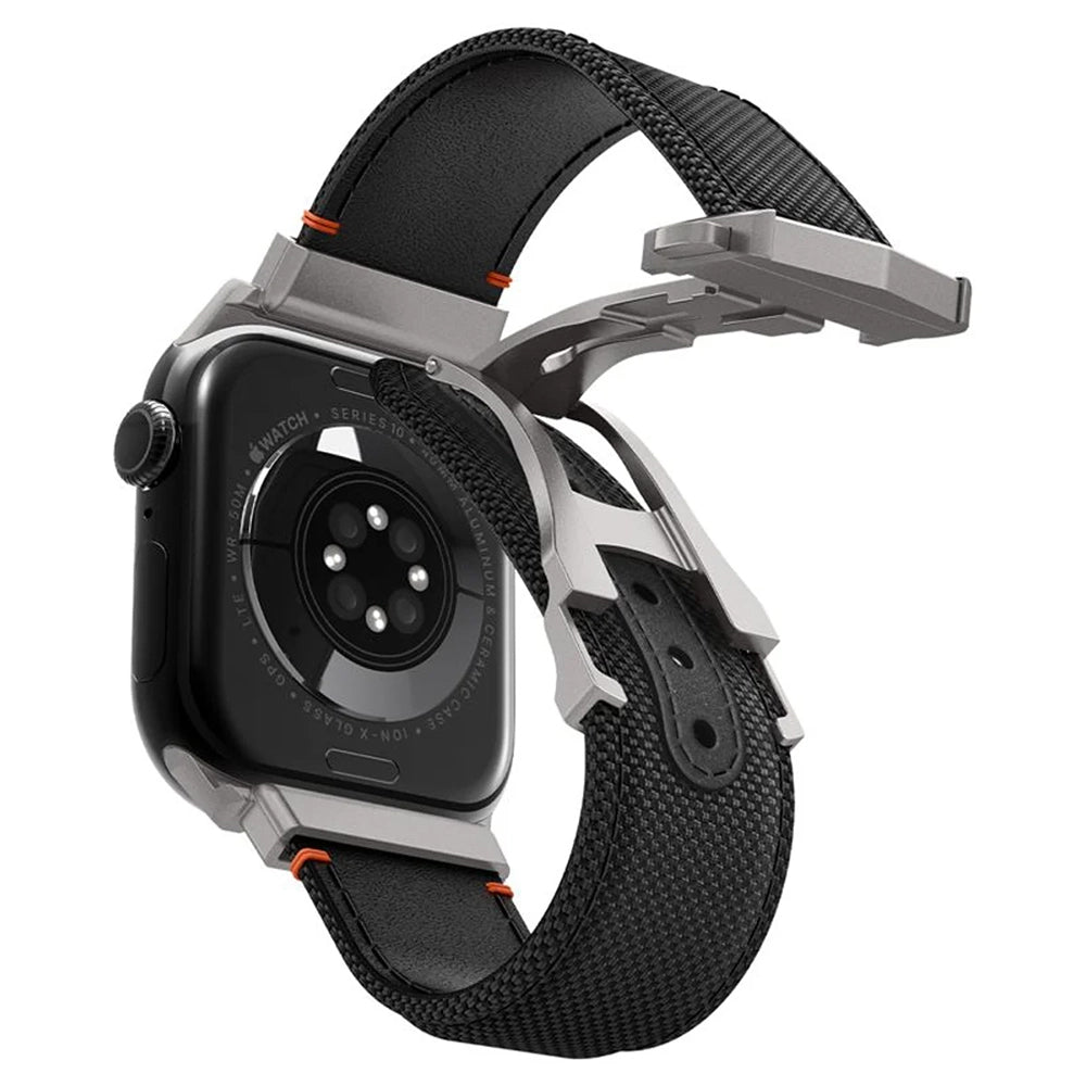 Spigen Classic Fit remen za Apple Watch 49mm / 46mm / 45mm / 44mm / 42mm Series, Crna AMP09304