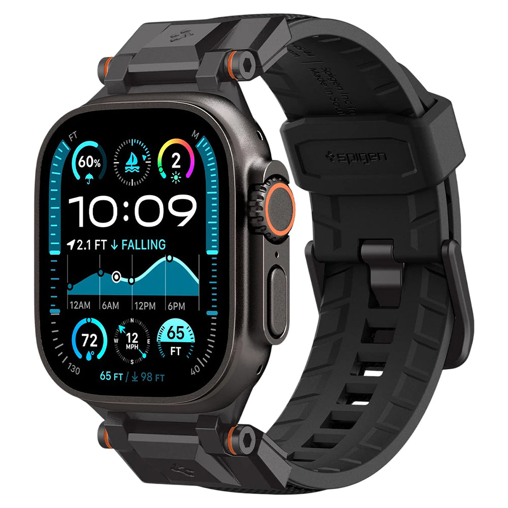 Spigen DuraPro Armor remen za Apple Watch 49mm / 46mm / 45mm / 44mm / 42mm Series, Crna AMP06065