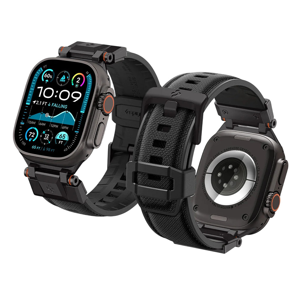 Spigen DuraPro Armor remen za Apple Watch 49mm / 46mm / 45mm / 44mm / 42mm Series, Crna AMP06065