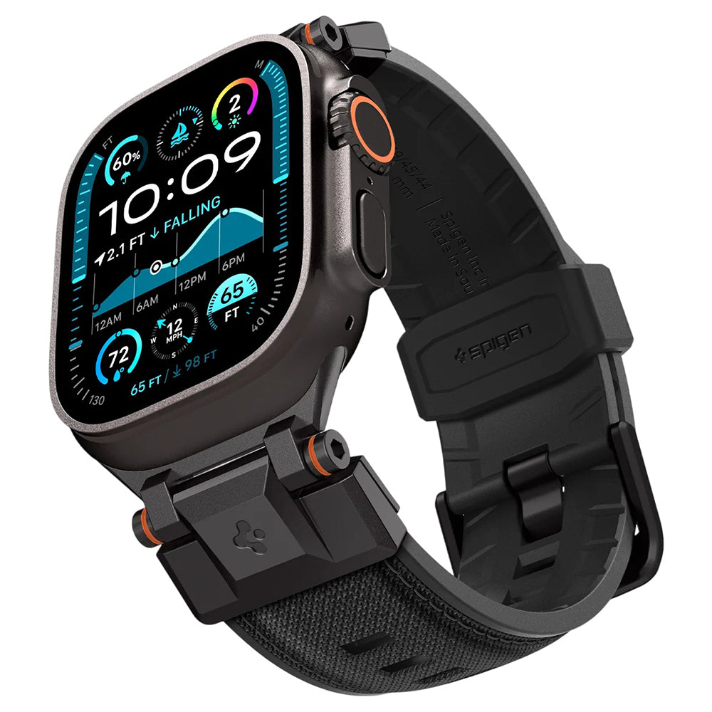 Spigen DuraPro Armor remen za Apple Watch 49mm / 46mm / 45mm / 44mm / 42mm Series, Crna AMP06065