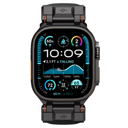 Spigen DuraPro Armor remen za Apple Watch 49mm / 46mm / 45mm / 44mm / 42mm Series, Crna AMP06065
