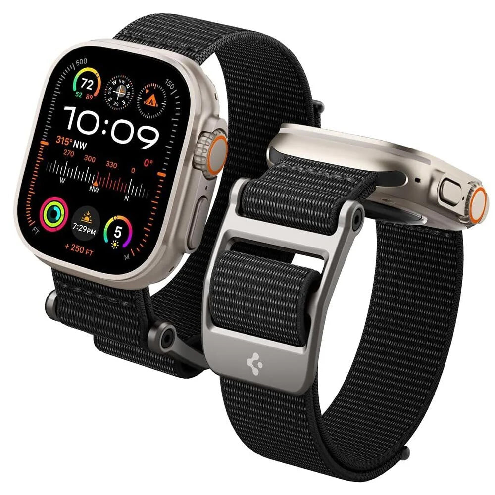 Spigen DuraPro Flex remen za Apple Watch 49mm / 46mm / 45mm / 44mm Series, Crna AMP02465