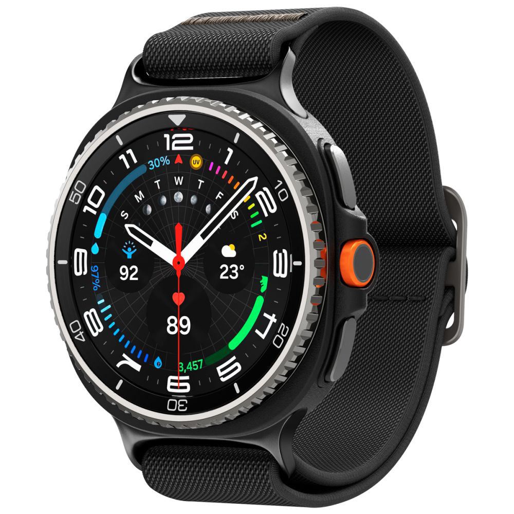Remen Spigen Lite Fit za Samsung Galaxy Watch8 / Watch8 Classic seriju, Crni