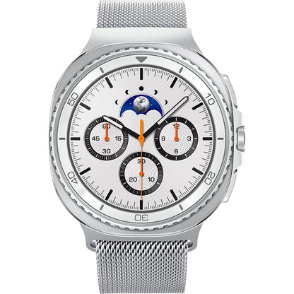 Spigen Metal Fit remen za Samsung Galaxy Watch9 / Watch8 / Watch8 Classic Series, Srebrna AMP10121