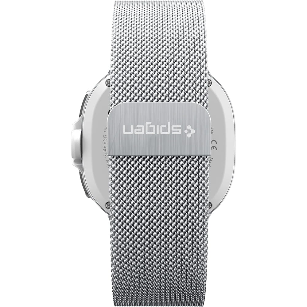 Spigen Metal Fit remen za Samsung Galaxy Watch9 / Watch8 / Watch8 Classic Series, Srebrna AMP10121