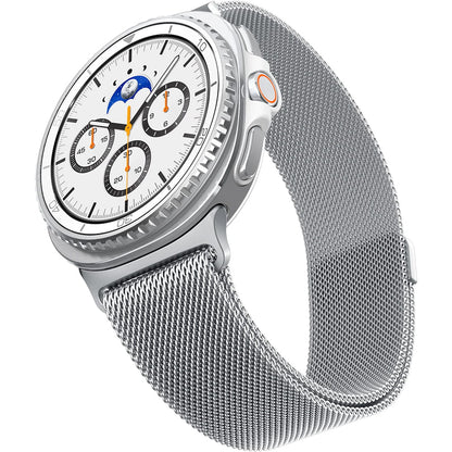 Spigen Metal Fit remen za Samsung Galaxy Watch9 / Watch8 / Watch8 Classic Series, Srebrna AMP10121
