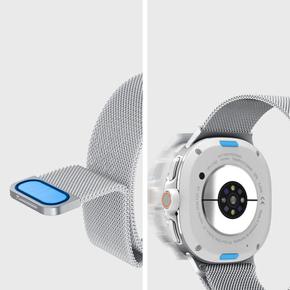 Spigen Metal Fit remen za Samsung Galaxy Watch9 / Watch8 / Watch8 Classic Series, Srebrna AMP10121
