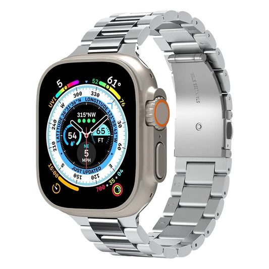 Spigen Modern Fit 316L remen za Apple Watch 49mm / 46mm / 45mm / 44mm / 42mm Series, Srebrna AMP06356