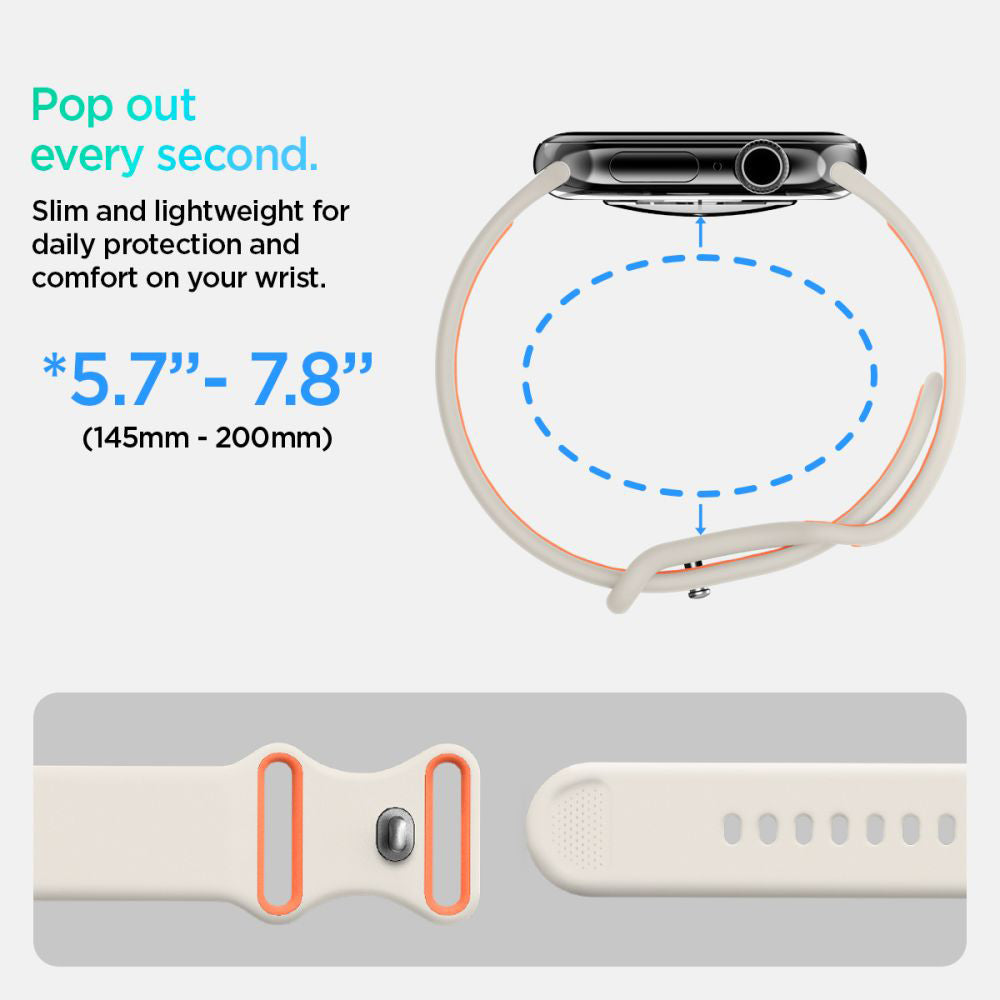 Remen Spigen Nano Pop za Apple Watch 42mm / 41mm / 40mm / 38mm serije, Bež