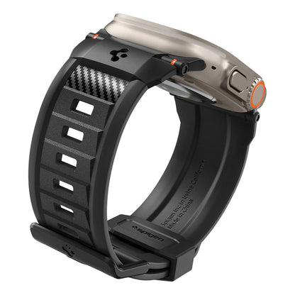 Spigen Rugged remen za Apple Watch 49mm / 46mm / 45mm / 44mm / 42mm Series, Crna AMP07105