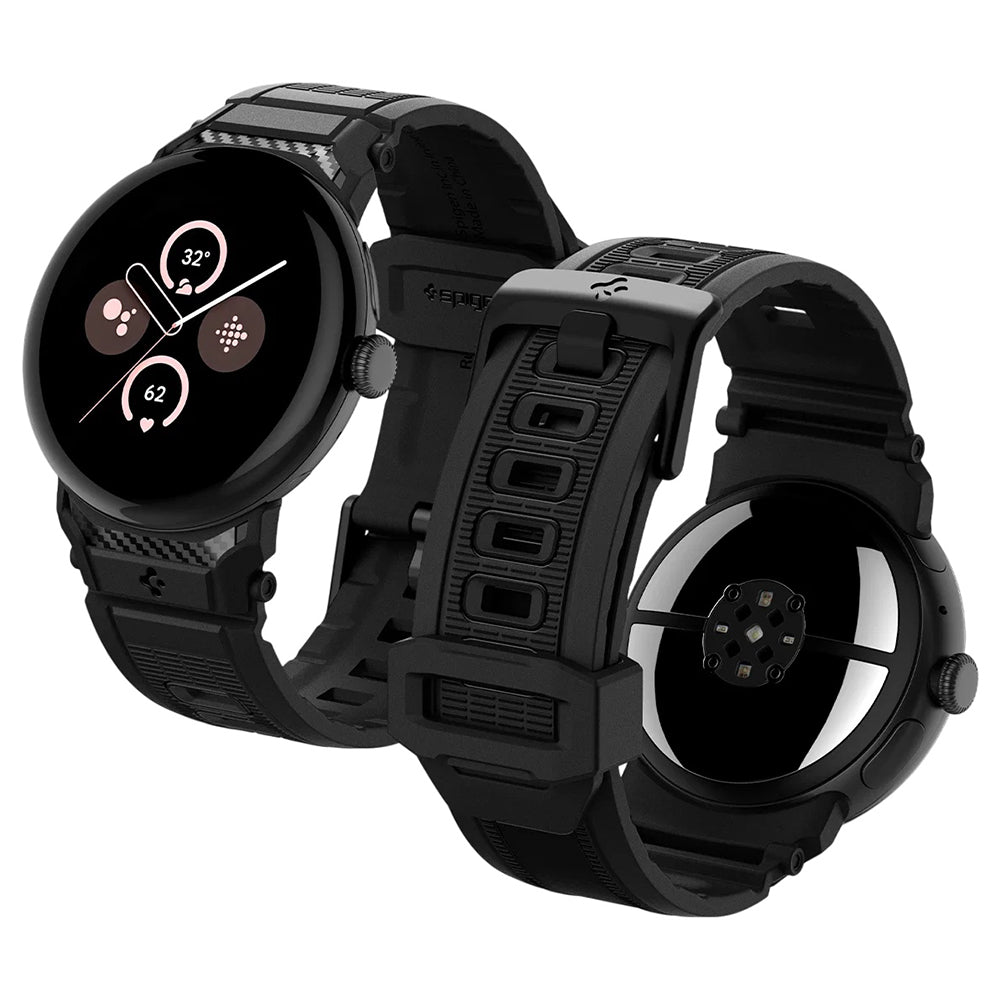 Remen Spigen Rugged za Google Pixel Watch 41mm Series, Crna AMP07556