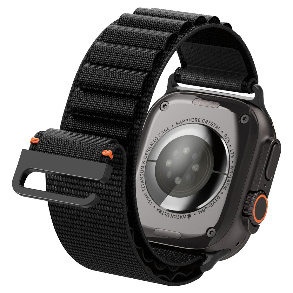 Remen Spigen WBF1 za Apple Watch 49mm / 46mm / 45mm / 44mm seriju, Crni