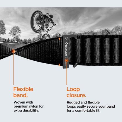 Remen Spigen WBF1 za Apple Watch 49mm / 46mm / 45mm / 44mm seriju, Crni