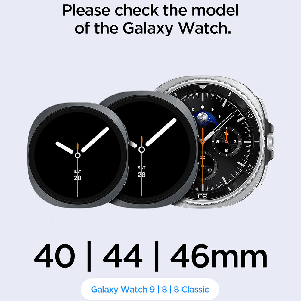 Spigen WBF1 remen za Samsung Galaxy Watch9 / Watch8 / Watch8 Classic Series, Crna AMP11607